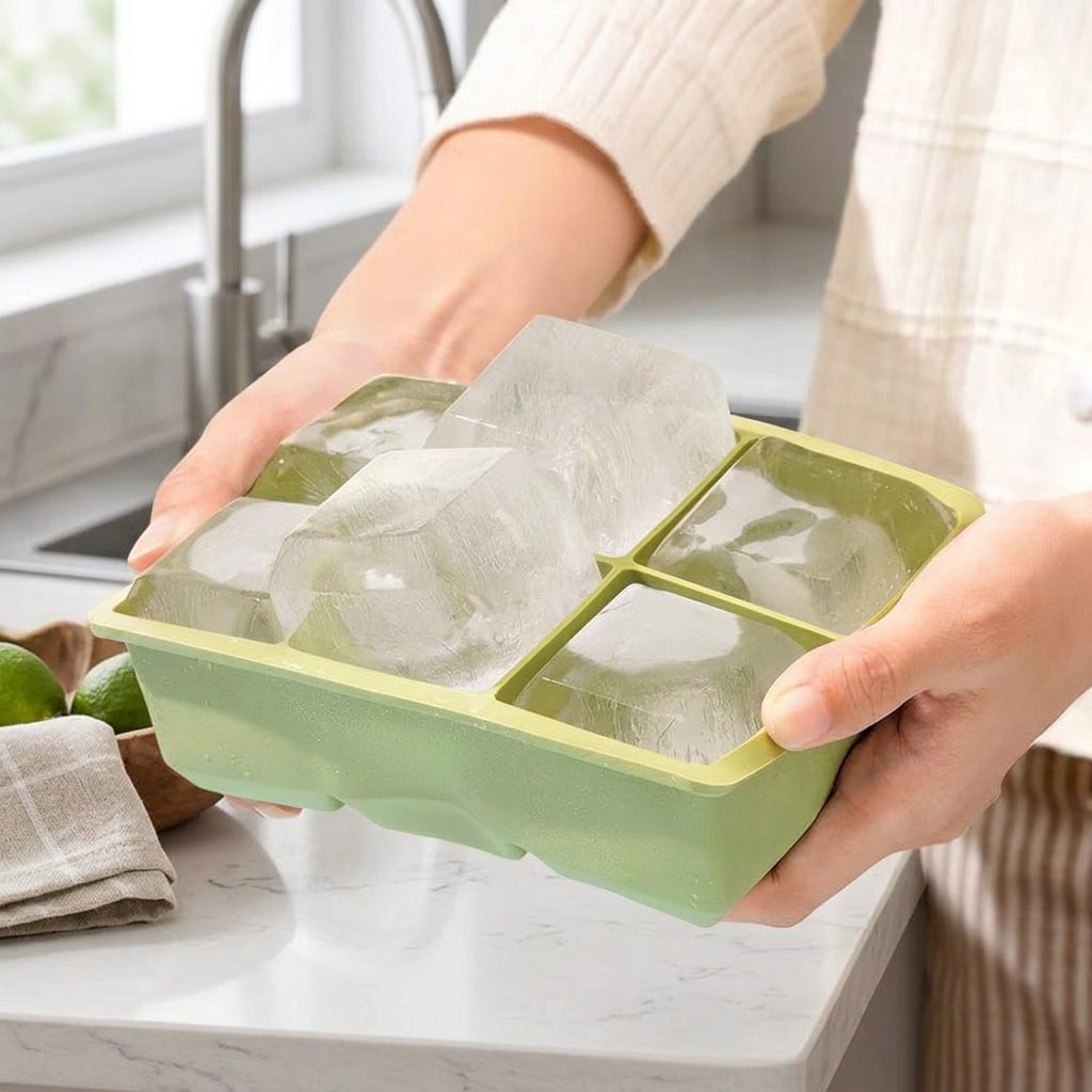 Large Covered Silicone Ice Tray Food Grade Ice Storage Box