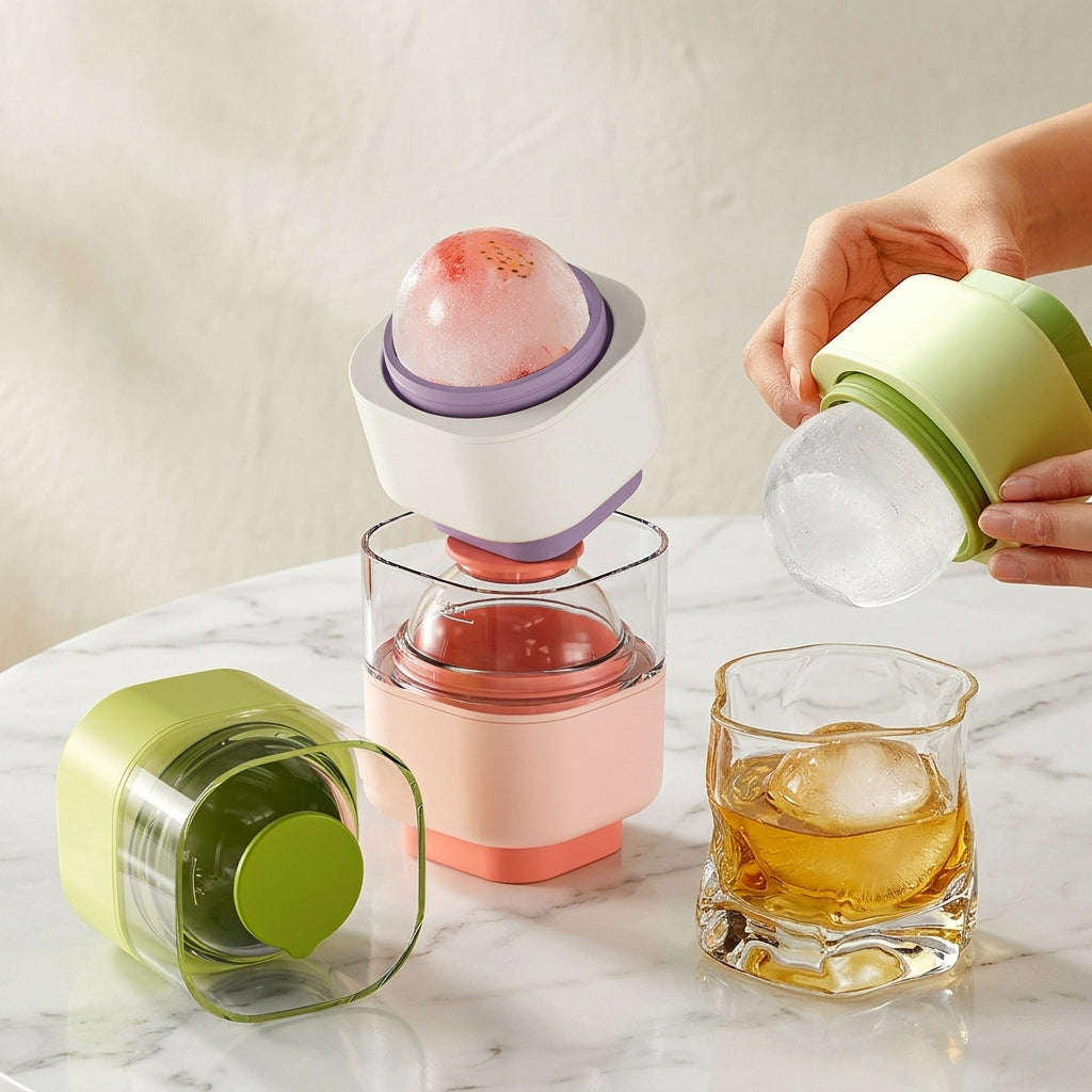 Large Silicone Ice Ball Mold Food Grade for Whiskey Drinks